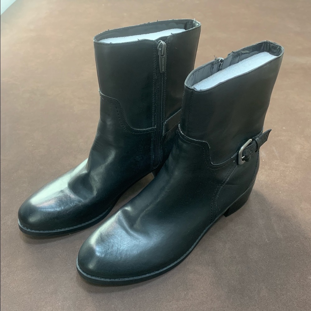 Marc Fisher Black Leather Ankle Booties